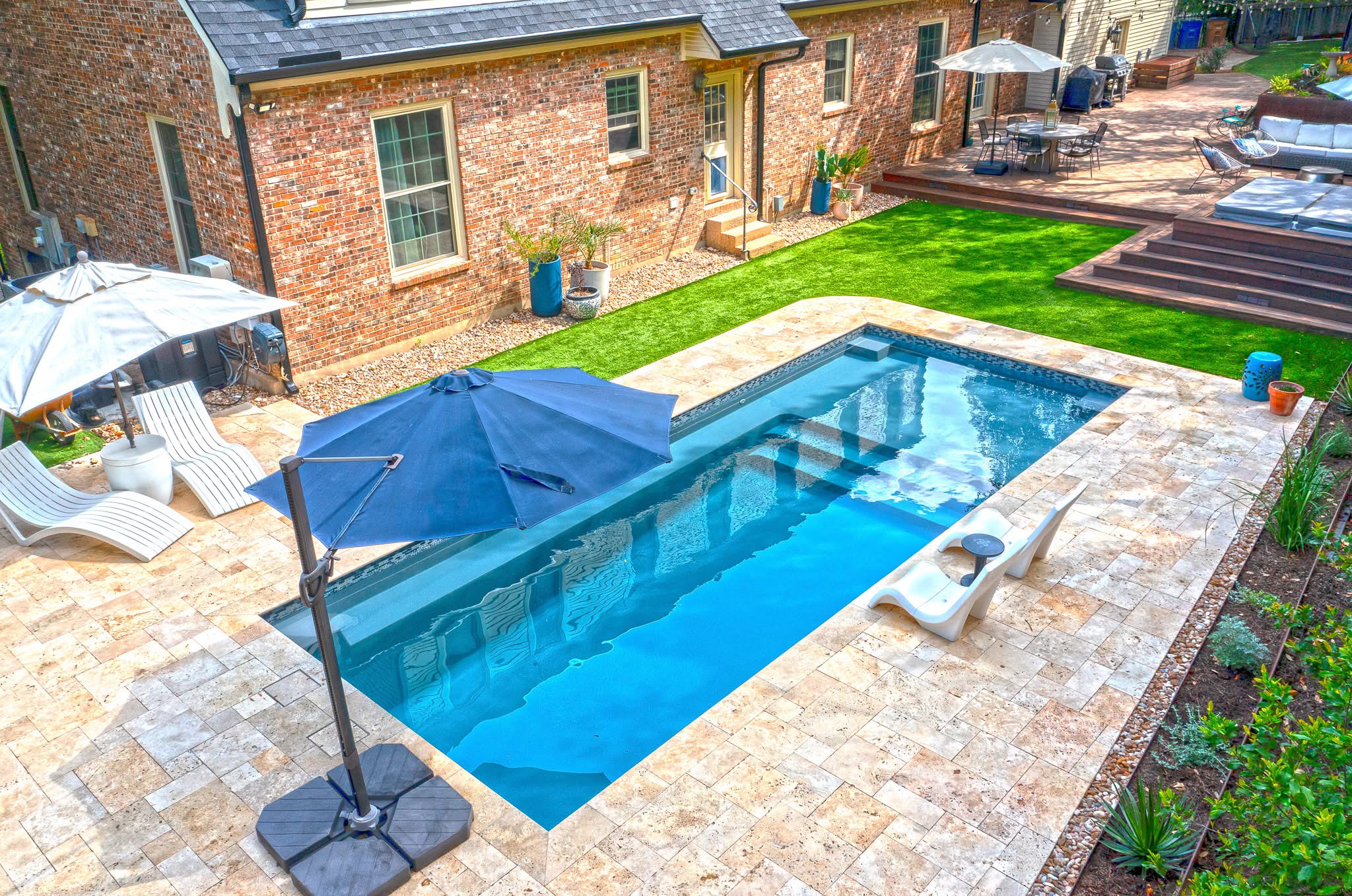 The Ovation fiberglass pool