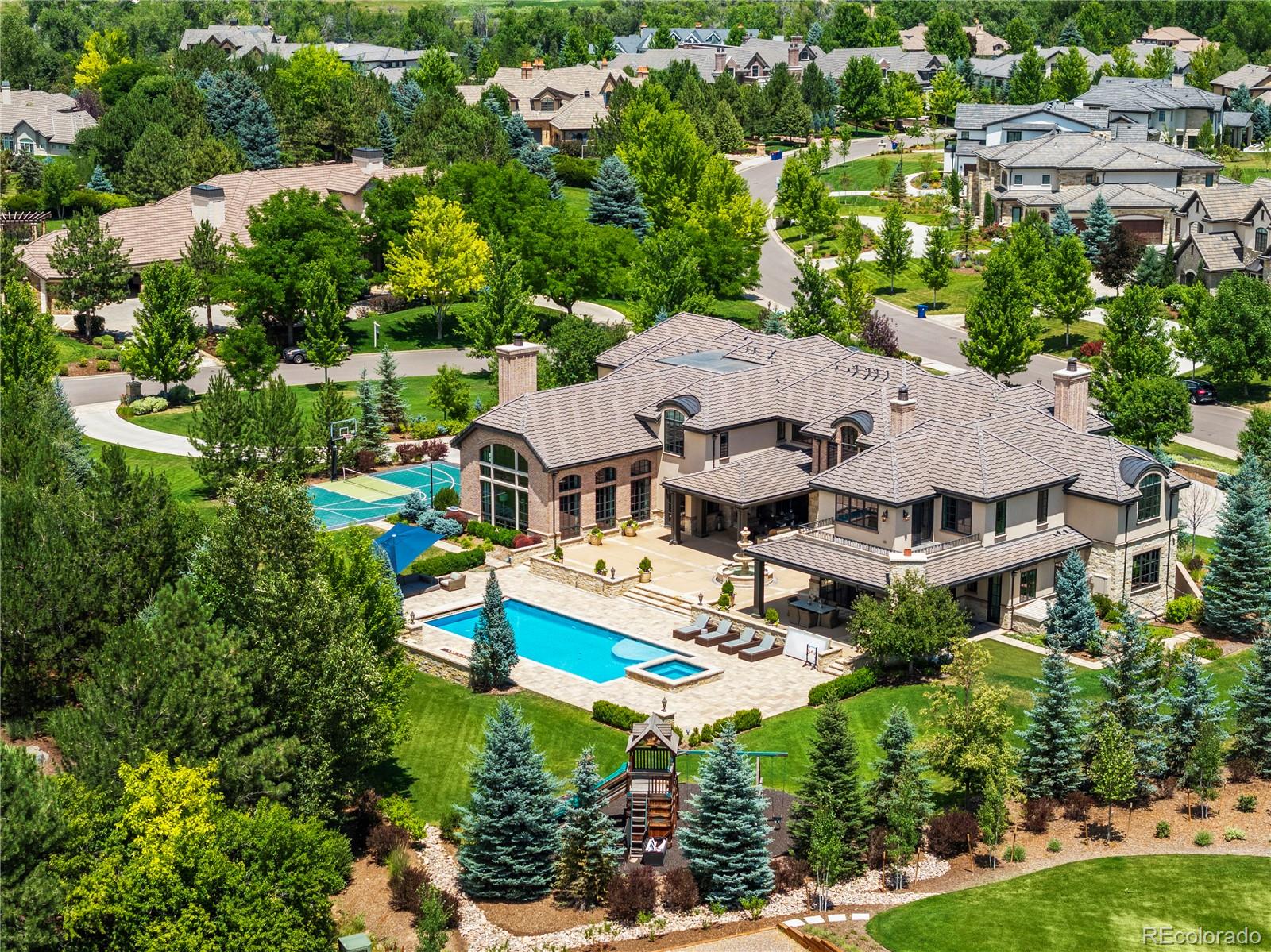 Custom pool and aluminum pergola projects in Greenwood Village, Colorado