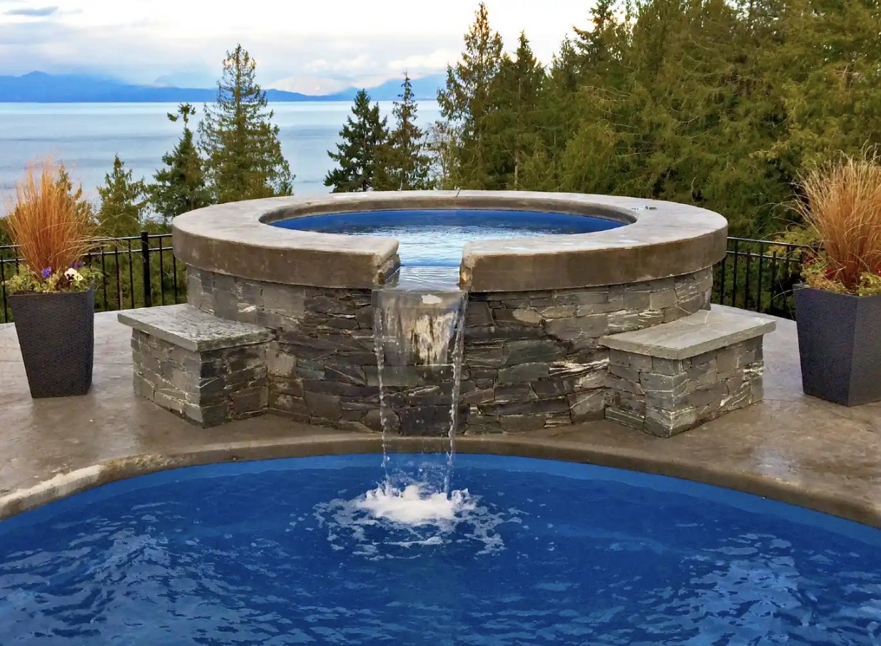 The Savu fiberglass spa