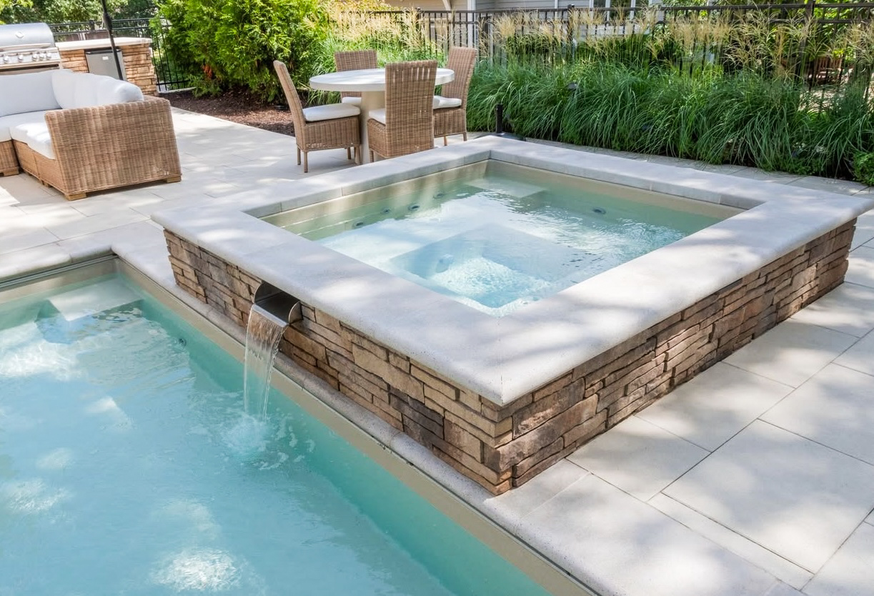 The Oracle fiberglass spa