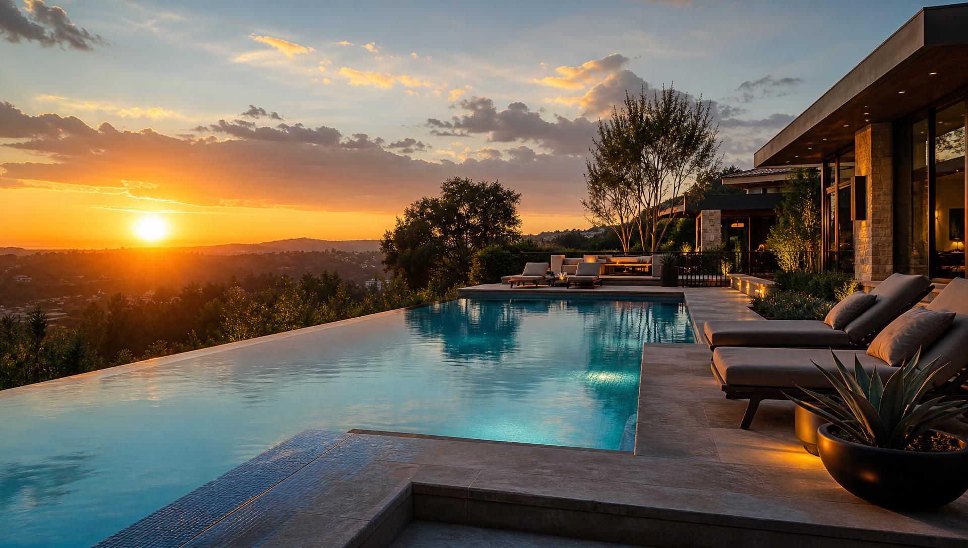 Custom shotcrete swimming pool built by Zanares Xterior Living in a Denver, Colorado backyard